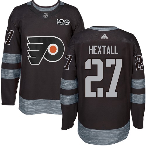 Adidas Flyers #27 Ron Hextall Black 1917-100th Anniversary Stitched NHL Jersey - Click Image to Close